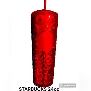 STARBUCKS Beautiful Exclusive Red HOLIDAY VENTI 24oz CUP, New With Tags